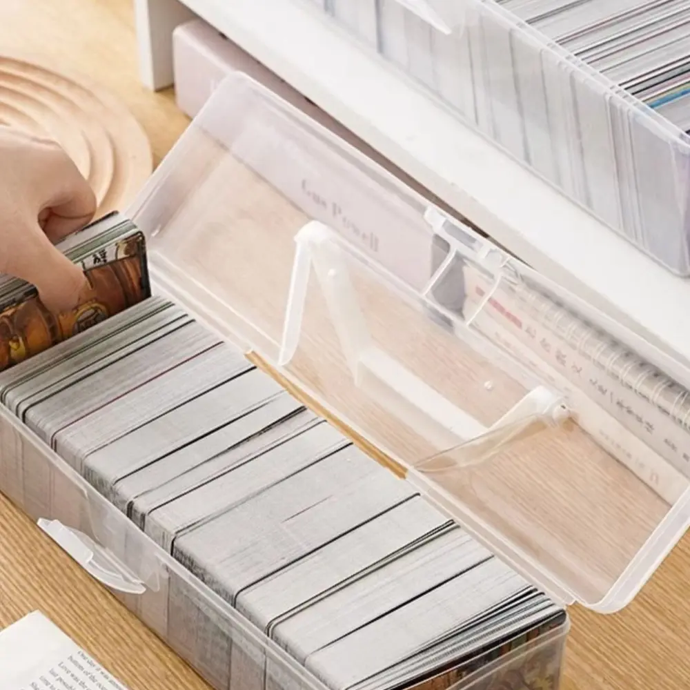 Plastic Transparent Card Storage Box Game Cards Storage Box Card Container Portable Game Card Organizer