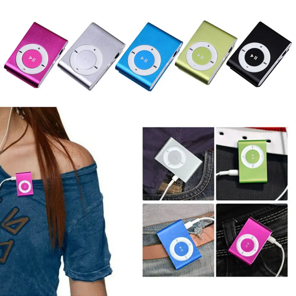 Mini USB MP3 Player Walkman Colourful Mini MP3 Player Music Media Mini Clip Support TF Card Stylish Design