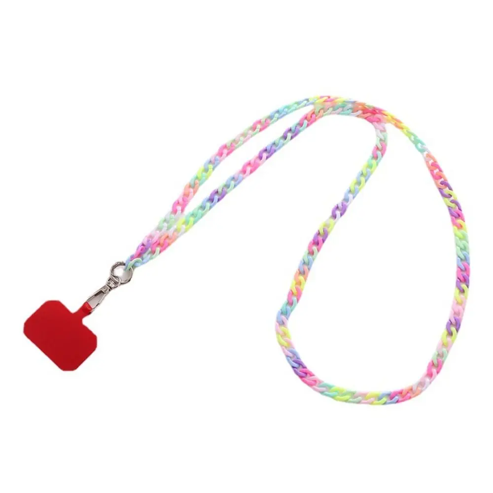 Colorful Crossbody Cellphone Strap Chain Necklace Phone Lanyard With Slot Card For iPhone/ Samsung Accessories