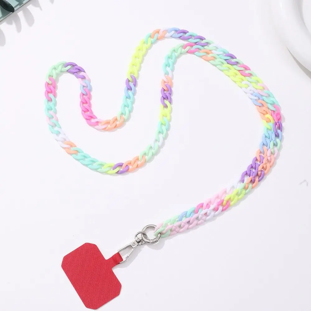 Colorful Crossbody Cellphone Strap Chain Necklace Phone Lanyard With Slot Card For iPhone/ Samsung Accessories