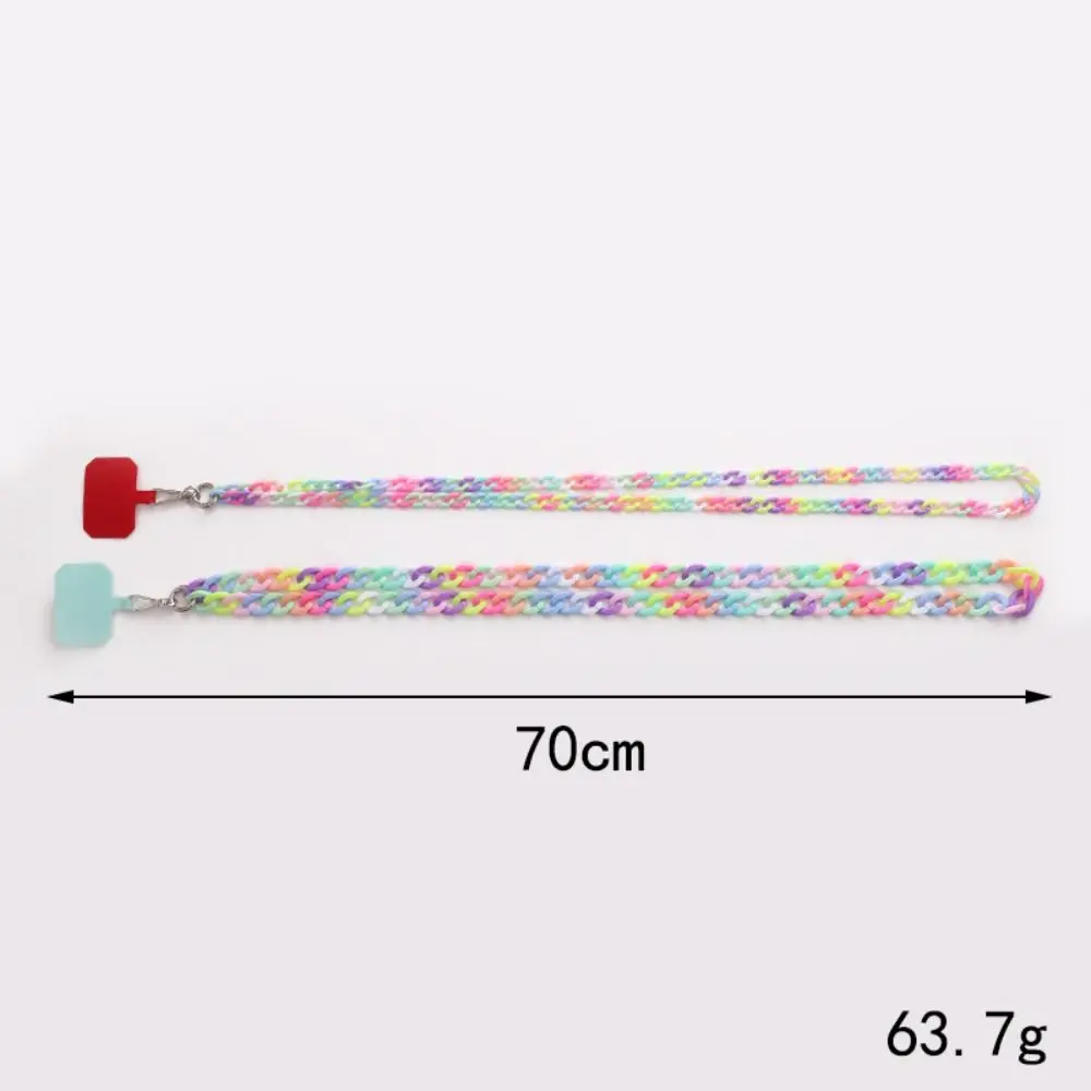 Colorful Crossbody Cellphone Strap Chain Necklace Phone Lanyard With Slot Card For iPhone/ Samsung Accessories