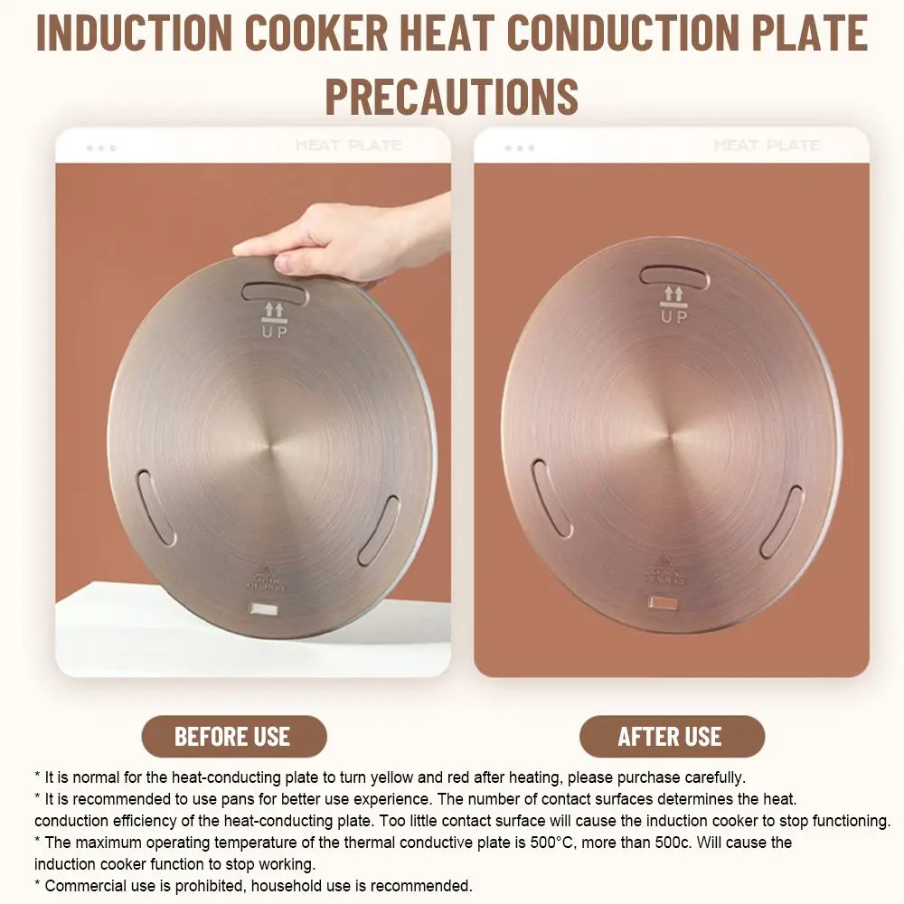 Stainless Steel Induction Cooker Heat Conduction Plate Heat Diffuser Ring Plate Induction Cooker Stove Protector Accessories