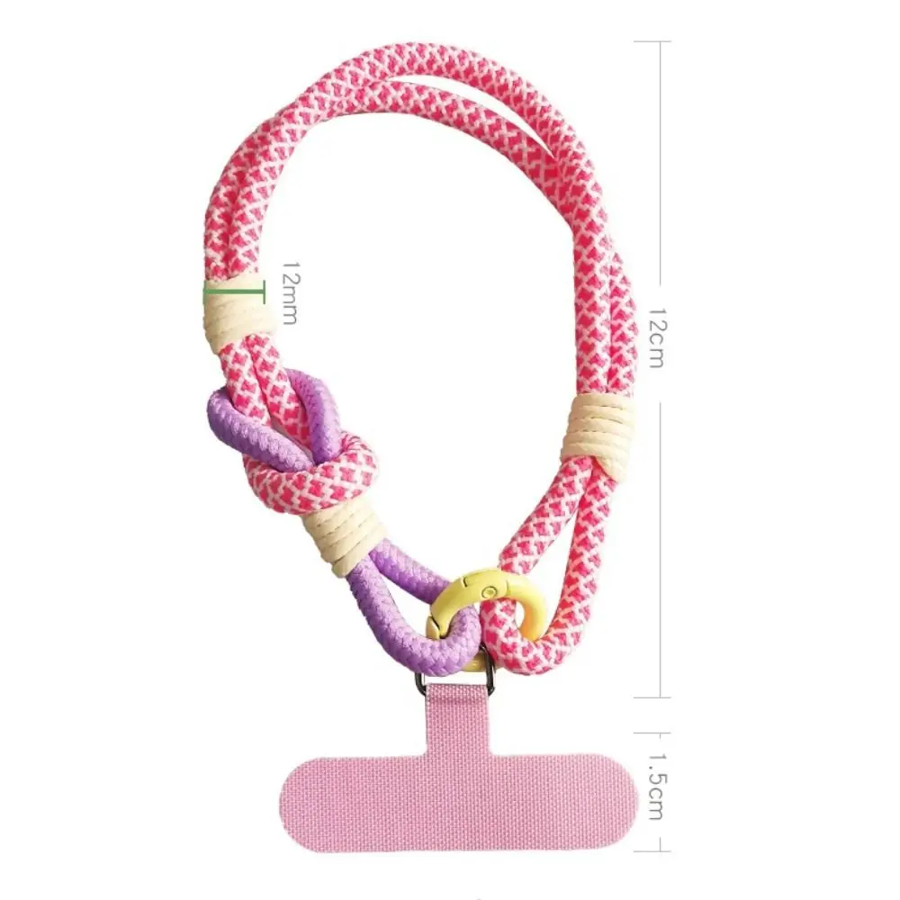 Cell Phone Detachable Rope Keychain Braided Mobile Phone Lanyard Strap Hanging Chain Ring Cord Wrist Strap