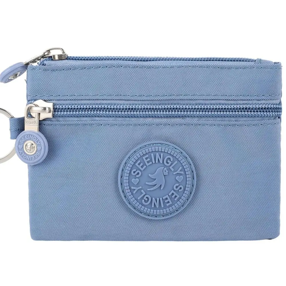 Canvas Waterproof Credit Card Holder Money Coin Purse Durable with Key Ring Wear-resistant Wallet Money Bag Male Female