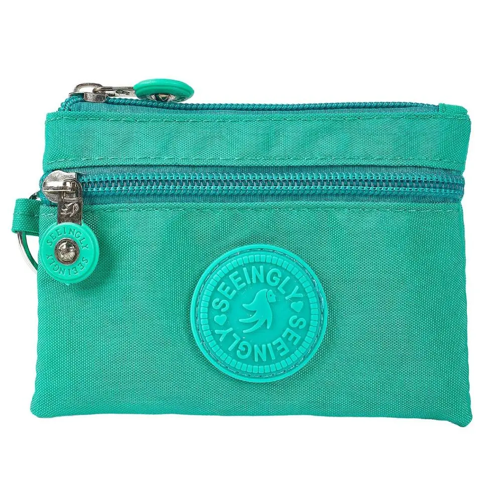 Canvas Waterproof Credit Card Holder Money Coin Purse Durable with Key Ring Wear-resistant Wallet Money Bag Male Female