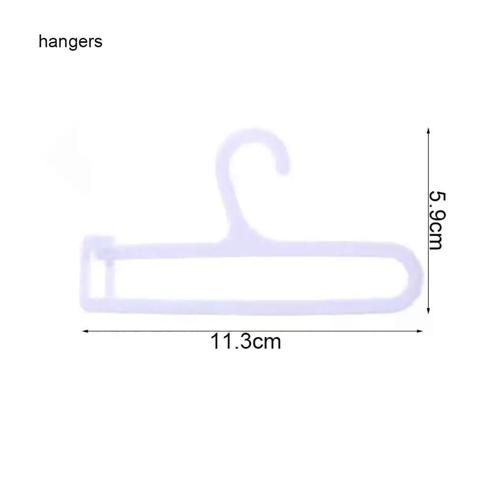 Plastic White Doll Clothes Rack Dollhouse Furniture Toy Cosplay Mini Cloth Organizer Gift Playing House 15/20cm Cotton Doll