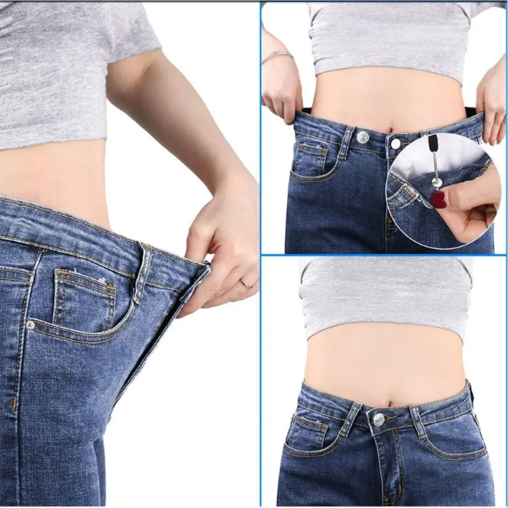 10Pcs/pack 17mm Nail Free Adjustable Waist Extenders Buttons Jeans Waist Buttons Detachable Clothing Pants Waist Buckle