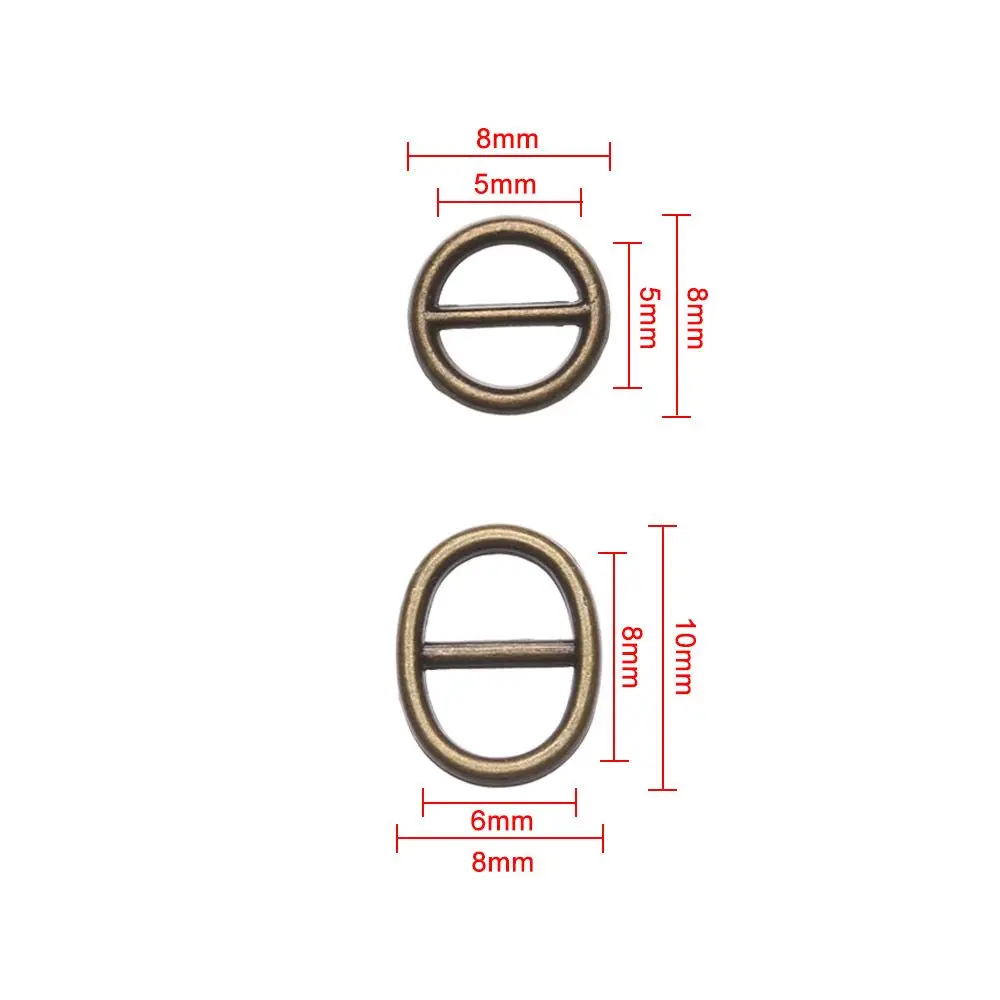 20pcs Newest Doll Bags Buckles Diy Doll Buttons 5mm/6mm Mini Ultra-small Tri-glide Belt Buckle Shoes Accessories