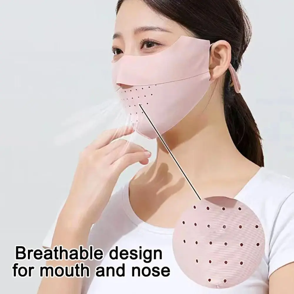 Running Cycling Sports Mask Ice Silk Face Mask Uv Sun Protection Summer Adjustable Breathable Men Women