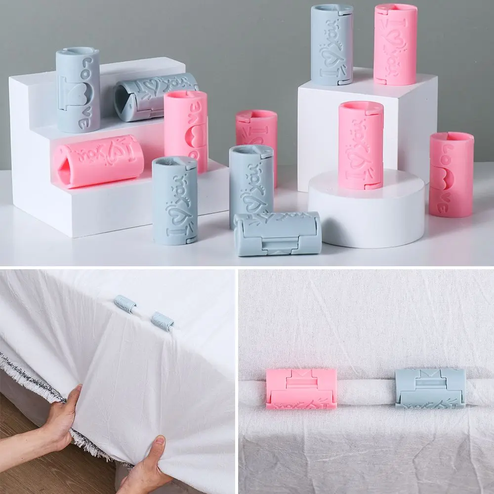 6PCS Non-slip Mattress Sheet Buckle Bed Pegs Clamp Needle-free Bed Sheet Holder Quilt Bed Cover Household Invisible Sheet Clip