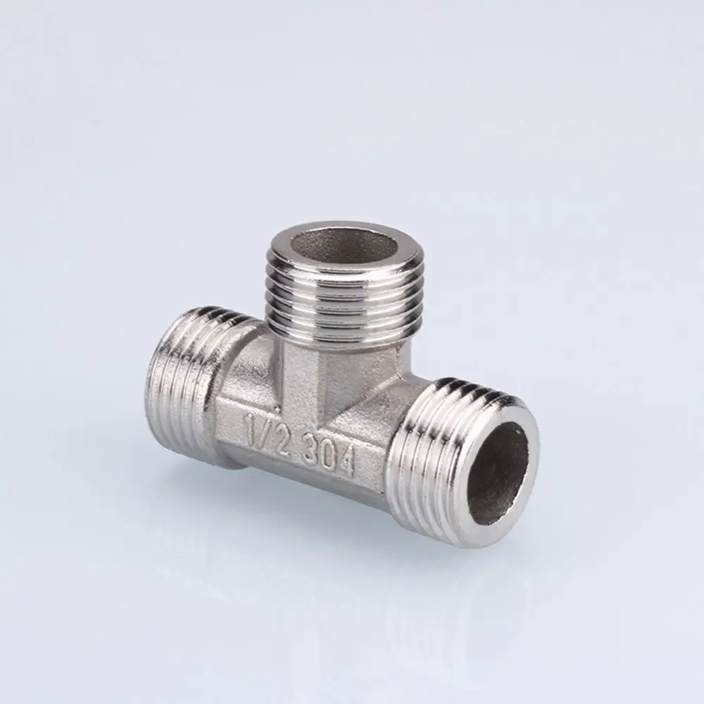 Stainless steel 1/2" 3/4" BSP Female Male Thread Tee Type Reducing Elbow Butt joint adapter Adapter Coupler Plumbing fittings