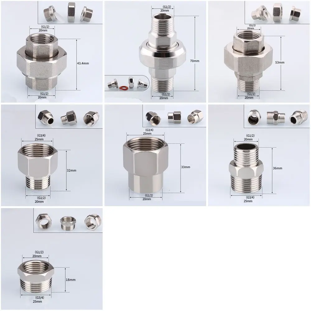 Stainless steel 1/2" 3/4" BSP Female Male Thread Tee Type Reducing Elbow Butt joint adapter Adapter Coupler Plumbing fittings