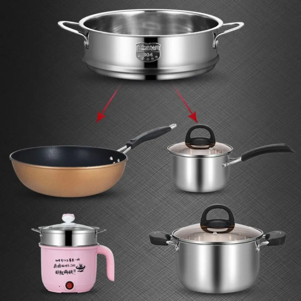 304 Stainless Steel Safe Material Generic Drain Basket Steamer Basket Kitchen Cooking Tool with Double Ear Steam Rack