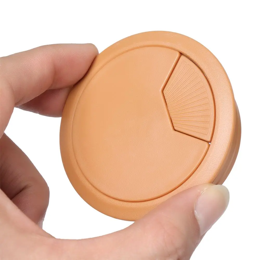 PC Computer Desk Round Wire Tidy Grommet 60/80mm Desk Table Plastic Cable Hole Cover Organizer