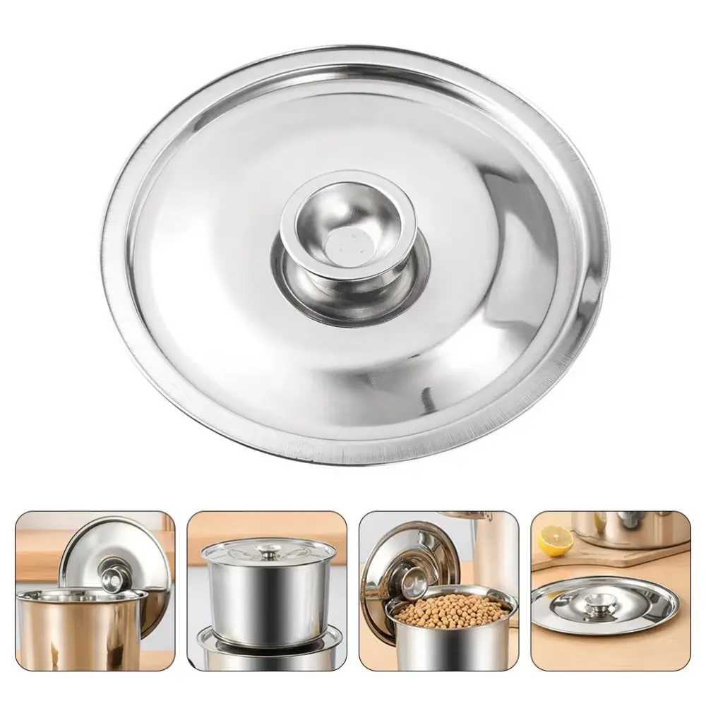 10-24cm Universal Kitchen Food Lid Round Pot Lid Thicken Stainless Steel Saucepan Cover Replacement Kitchen Supplies