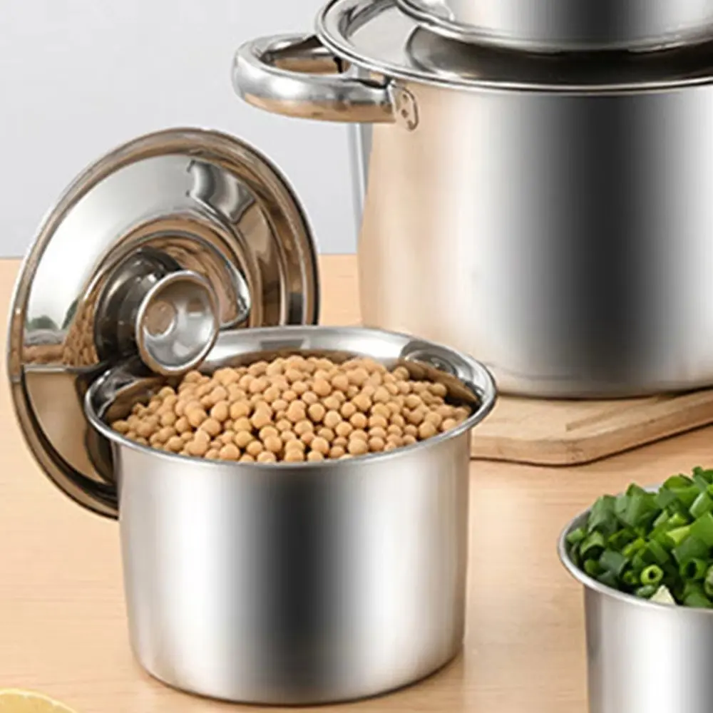 10-24cm Universal Kitchen Food Lid Round Pot Lid Thicken Stainless Steel Saucepan Cover Replacement Kitchen Supplies