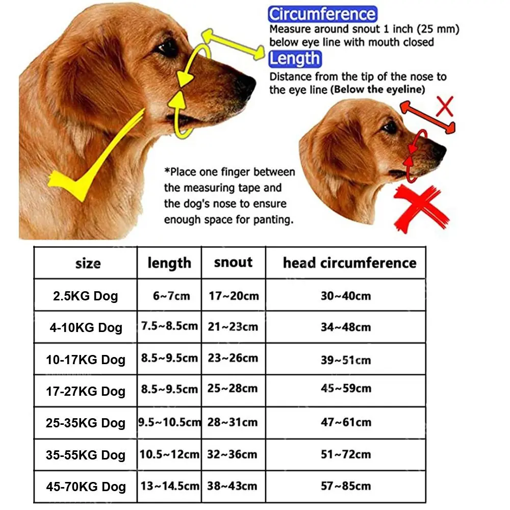 Anti-Biting Dog Mouth Cover With Reflective Strip Adjustable Dog Muzzle Can Drink Water Breathable