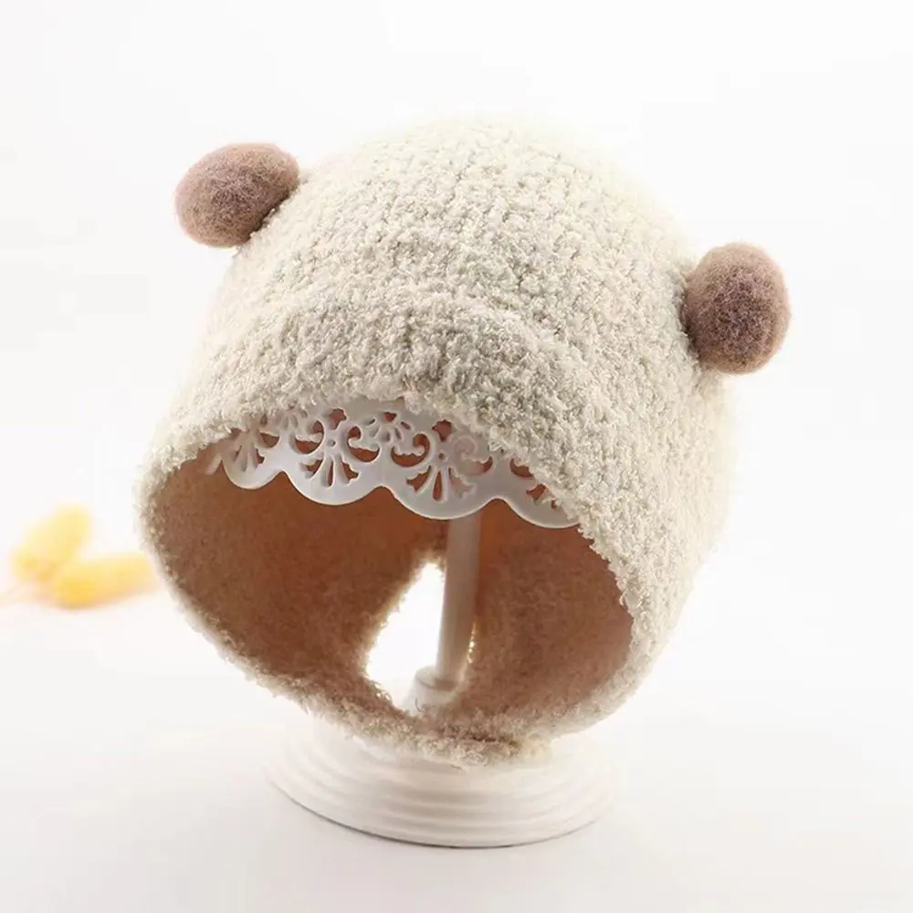 Autumn Winter Warm Hats for Baby Children Kids Toddler Crochet Hat Hip Hop Newborn Beanies Pullover Cap Plush Bonnet Caps