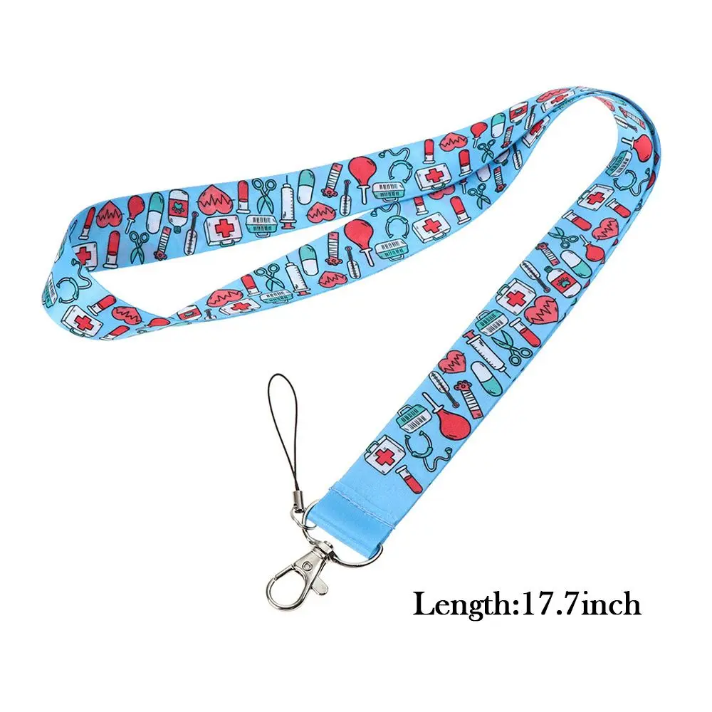 Mobile Phone Badge Holder Key Ring Neck Straps Nurse Lanyard For Key Chain Doctors ID Card Cover Medical Accessories