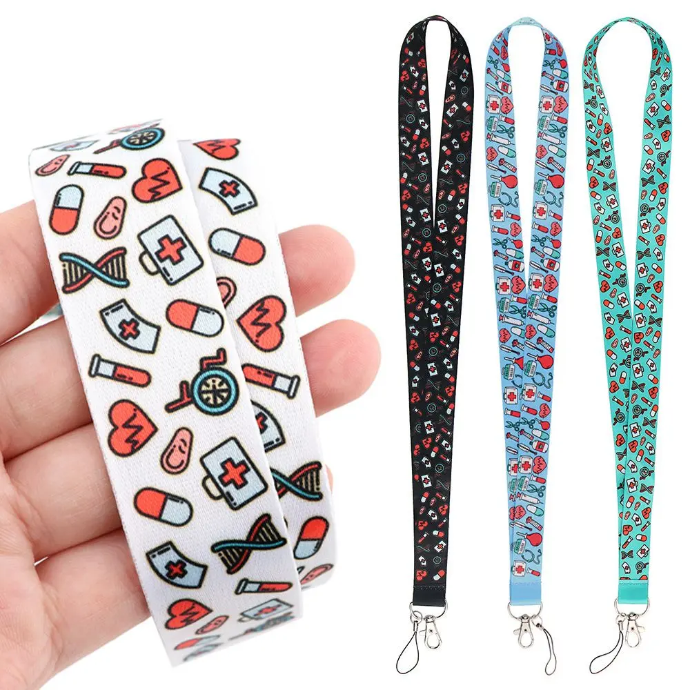 Mobile Phone Badge Holder Key Ring Neck Straps Nurse Lanyard For Key Chain Doctors ID Card Cover Medical Accessories
