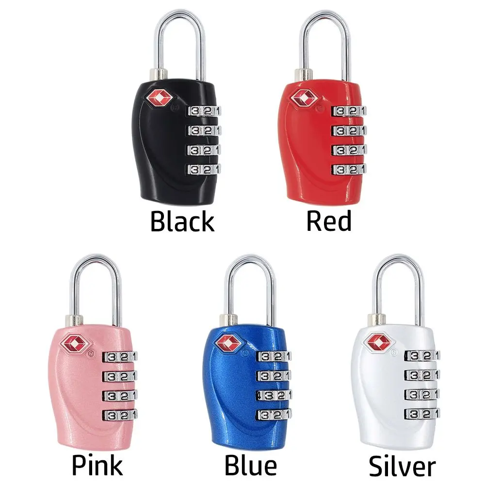 Suitcase Luggage Metal Code Password Locks Padlock TSA Customs Code Lock 4 Dial Digit Password Lock