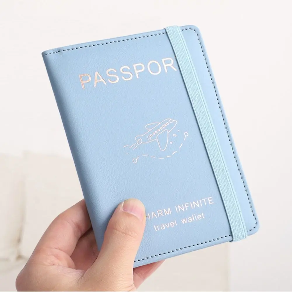 Multi-Function Credit ID Card Women Men PU RFID Passport Cover Passport Protector Wallet Business Document Cover