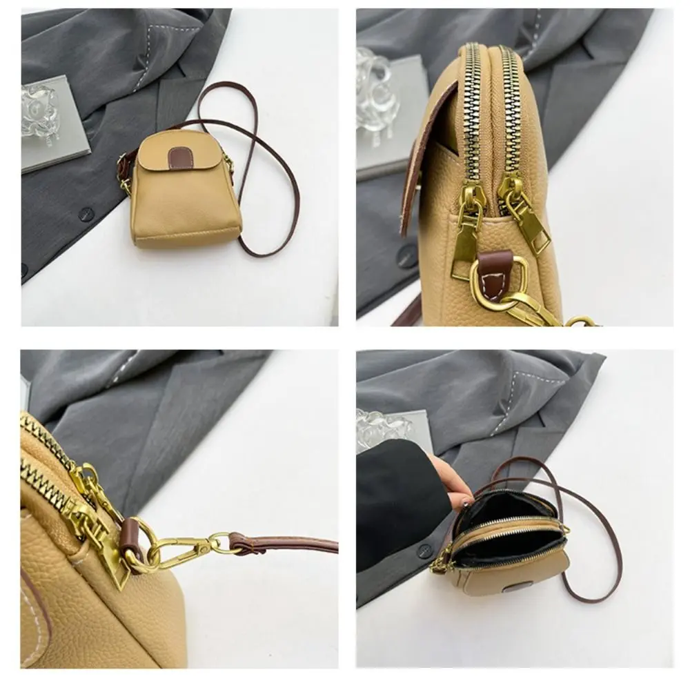 Casual Trendy Leather Handbag Bag Mini Square Bags Bag Versatile Crossbody Shoulder Bag Cellphone Bag for Women Girl