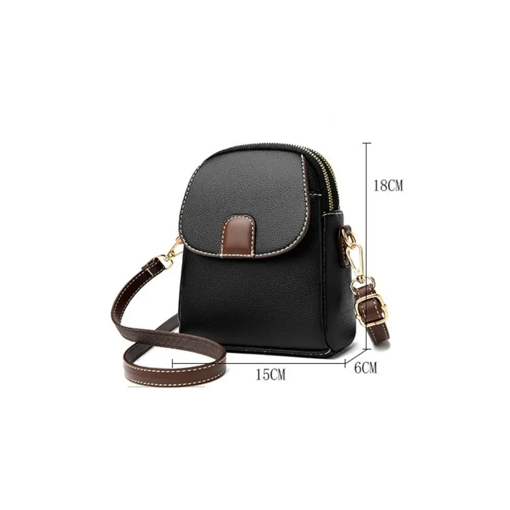 Casual Trendy Leather Handbag Bag Mini Square Bags Bag Versatile Crossbody Shoulder Bag Cellphone Bag for Women Girl