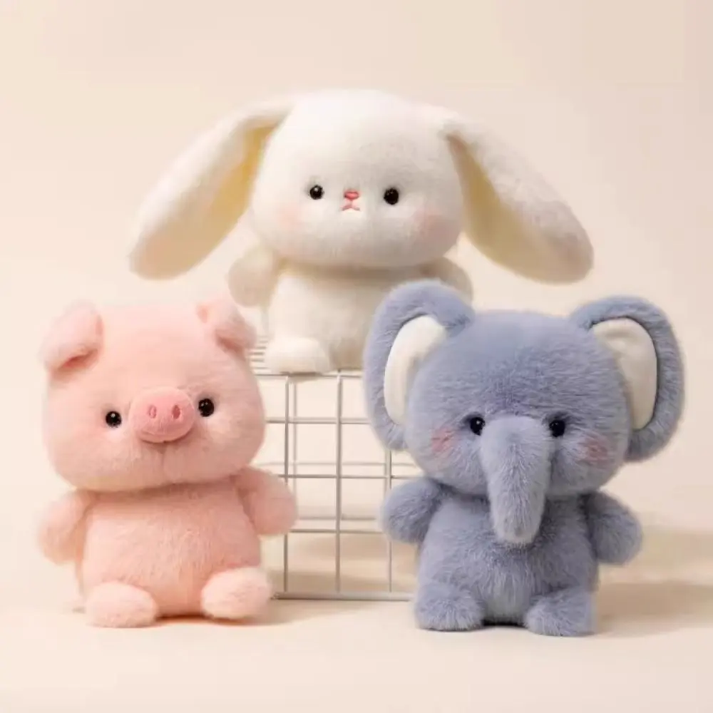 Cartoon Desk Companion Doll Kawaii Anime Elephant Rabbit Bear Panda Learning Partner Birthday Christmas Gift