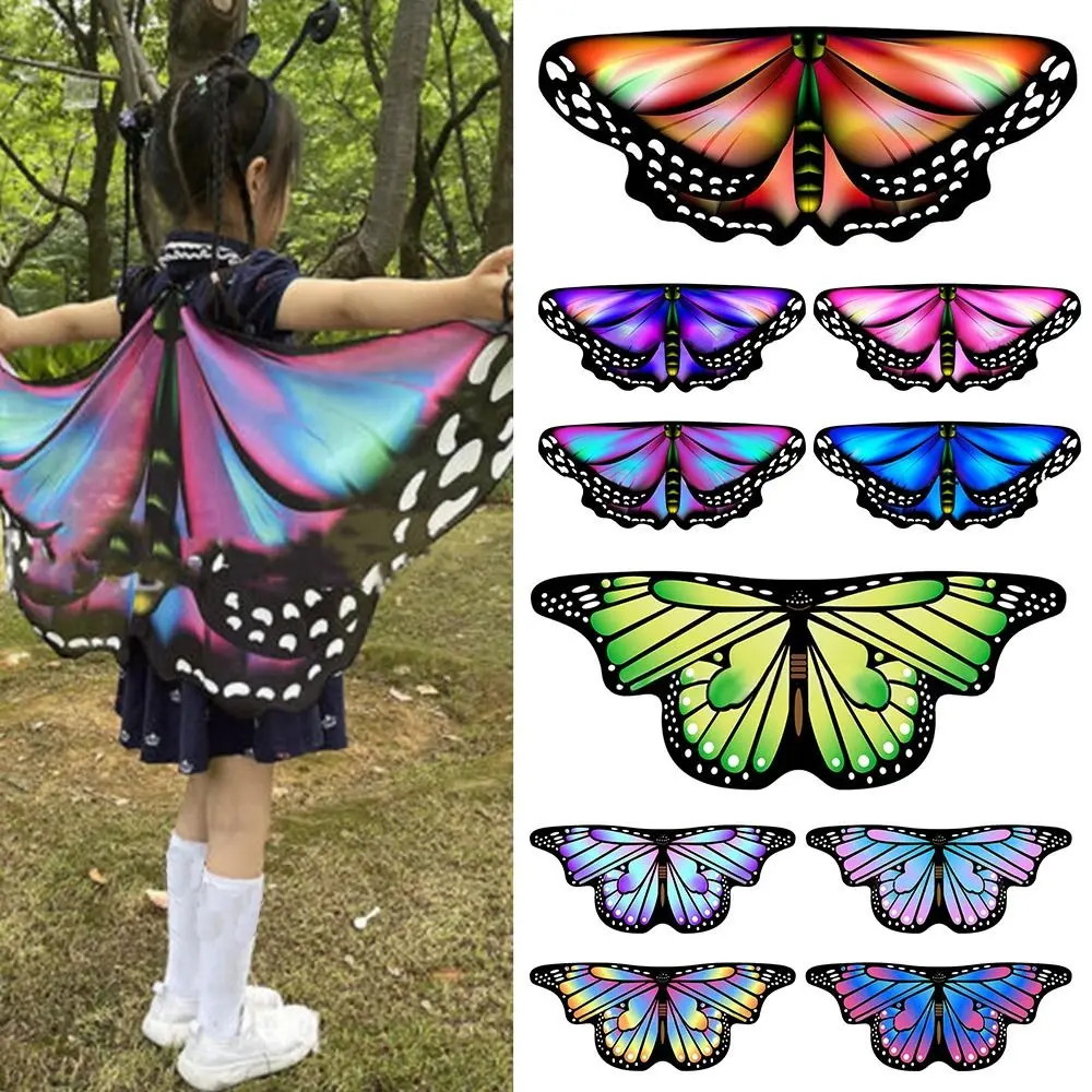 Girls Fairy Shawl Pixie Cloak Fancy Dress Costume Gift Kids  Wings Cape Party & Holiday DIY Decorations