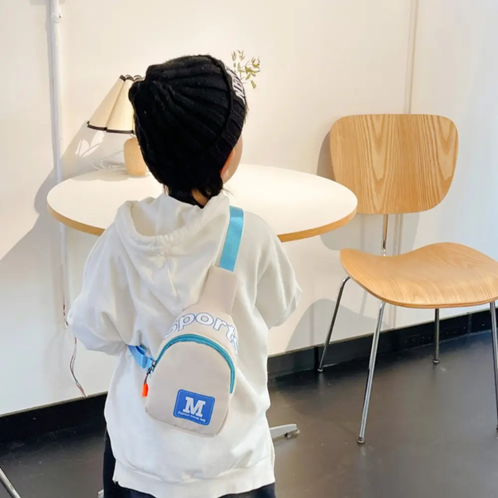 Letter Printed Chest Bag Girl's Boy's Single Shoulder Bag Messenger Bag Kids Children's Causual Crossbody Bag Casual Snack Bag