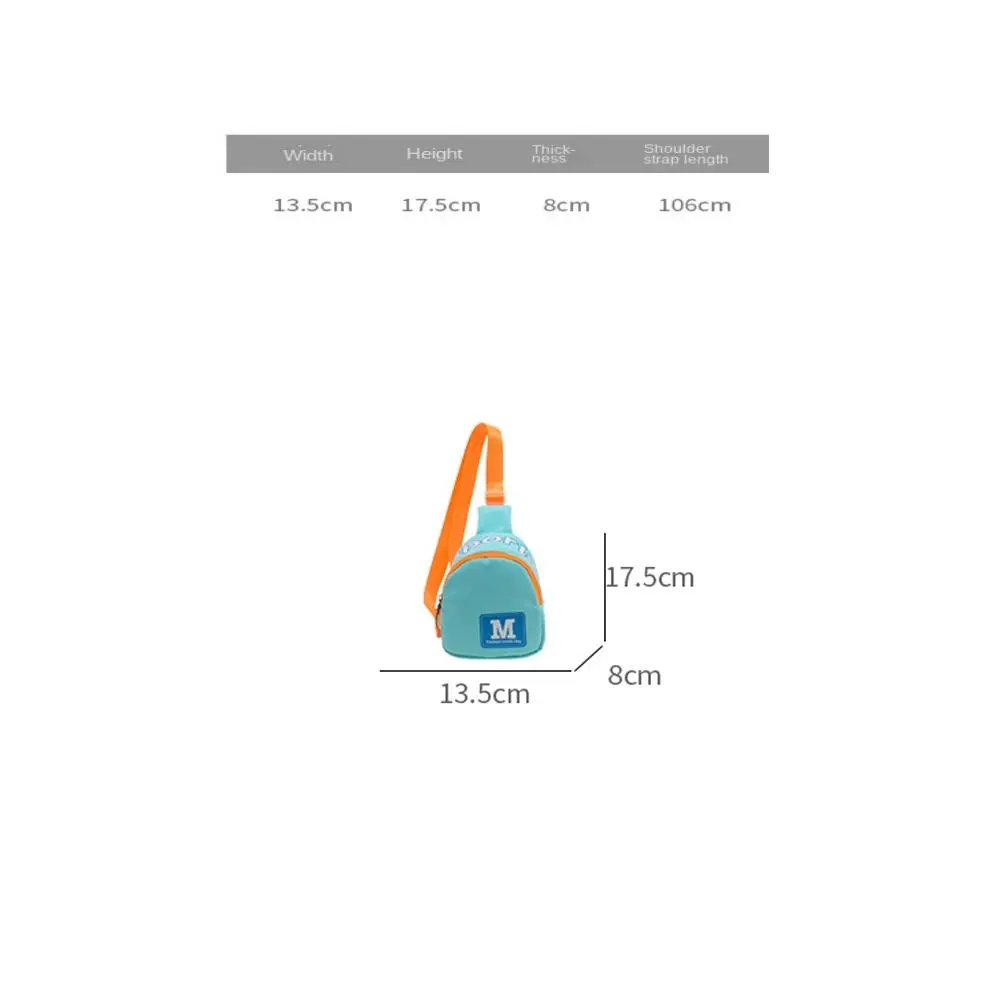 Letter Printed Chest Bag Girl's Boy's Single Shoulder Bag Messenger Bag Kids Children's Causual Crossbody Bag Casual Snack Bag