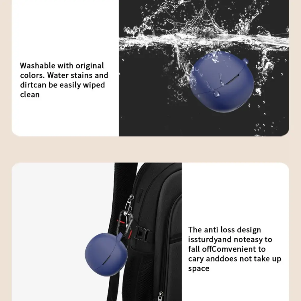 Soft Silicone Case Anti-Scratch Shell Cover Shockproof Protective Protector with Hook for QCY Ailybuds PRO/PRO+(HT10)