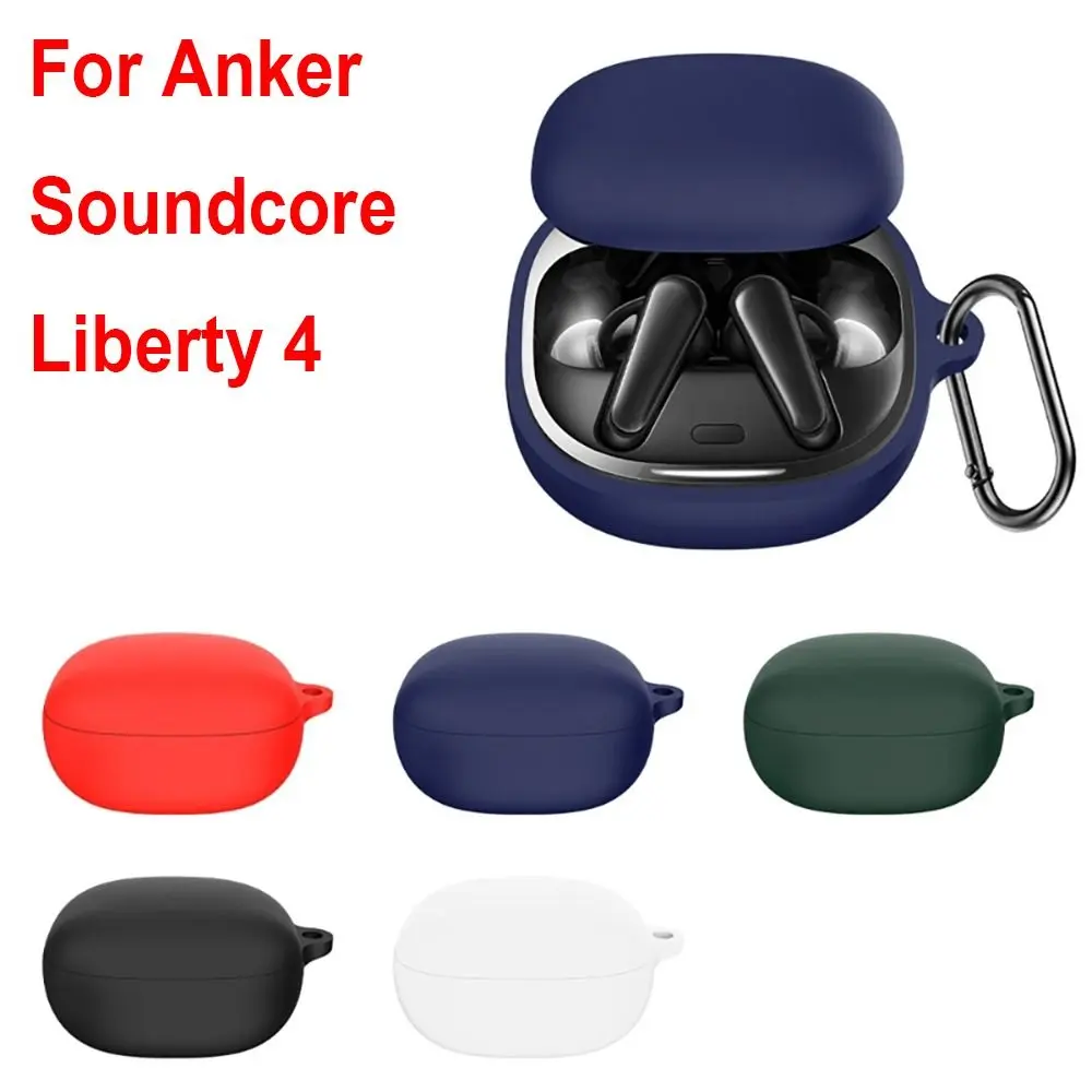 Silicone Headphone Cover Charger Box Shell For Anker Soundcore Liberty 4 Wireless Earbuds Case Shockproof Earphone Protector
