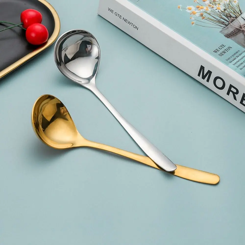 Stainless Steel Thickening Long Handle Stirring Spoons Soup Spoons Tableware Kitchen Accessories Gadgets