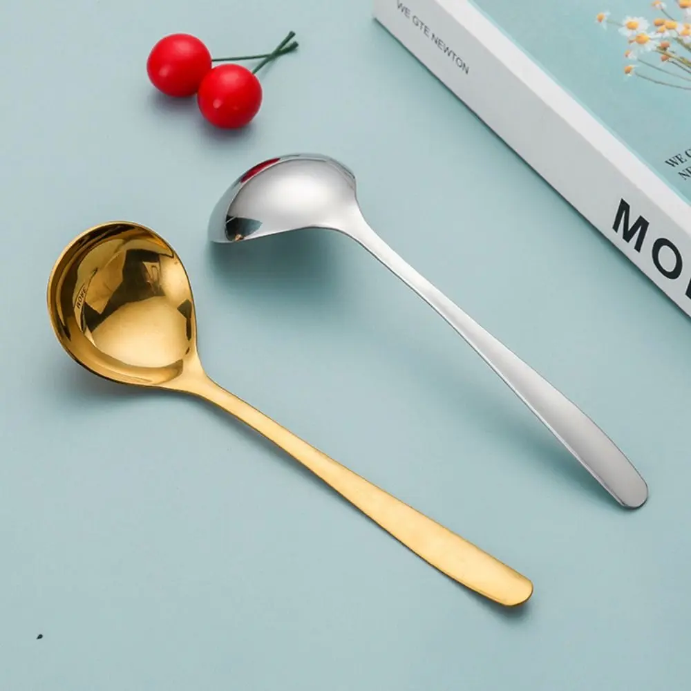 Stainless Steel Thickening Long Handle Stirring Spoons Soup Spoons Tableware Kitchen Accessories Gadgets