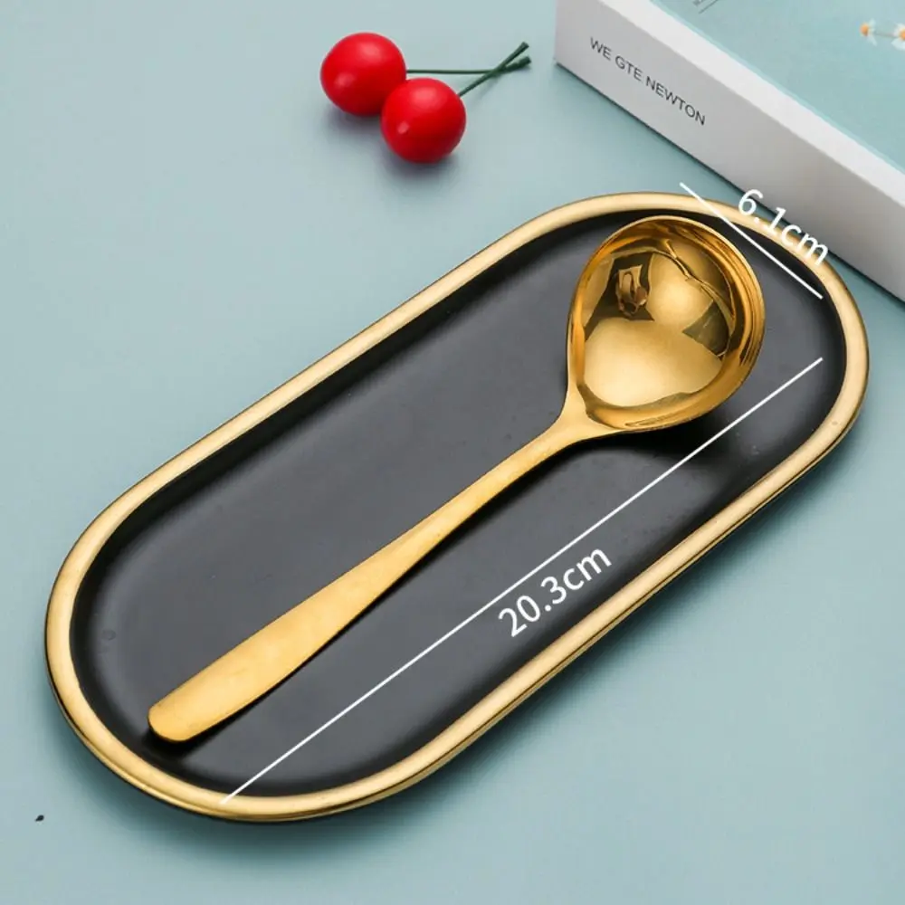 Stainless Steel Thickening Long Handle Stirring Spoons Soup Spoons Tableware Kitchen Accessories Gadgets
