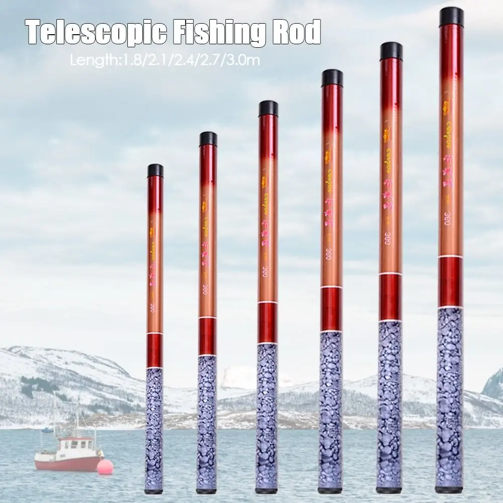 FRP Portable Fishing Rods Tackle Ultralight Telescopic Fishing Rod Travel Stream Lake Hand Pole Carp Feeder