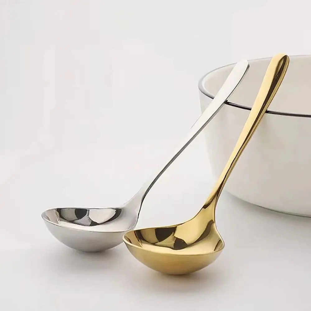 Stainless Steel Thickening Long Handle Stirring Spoons Soup Spoons Tableware Kitchen Accessories Gadgets