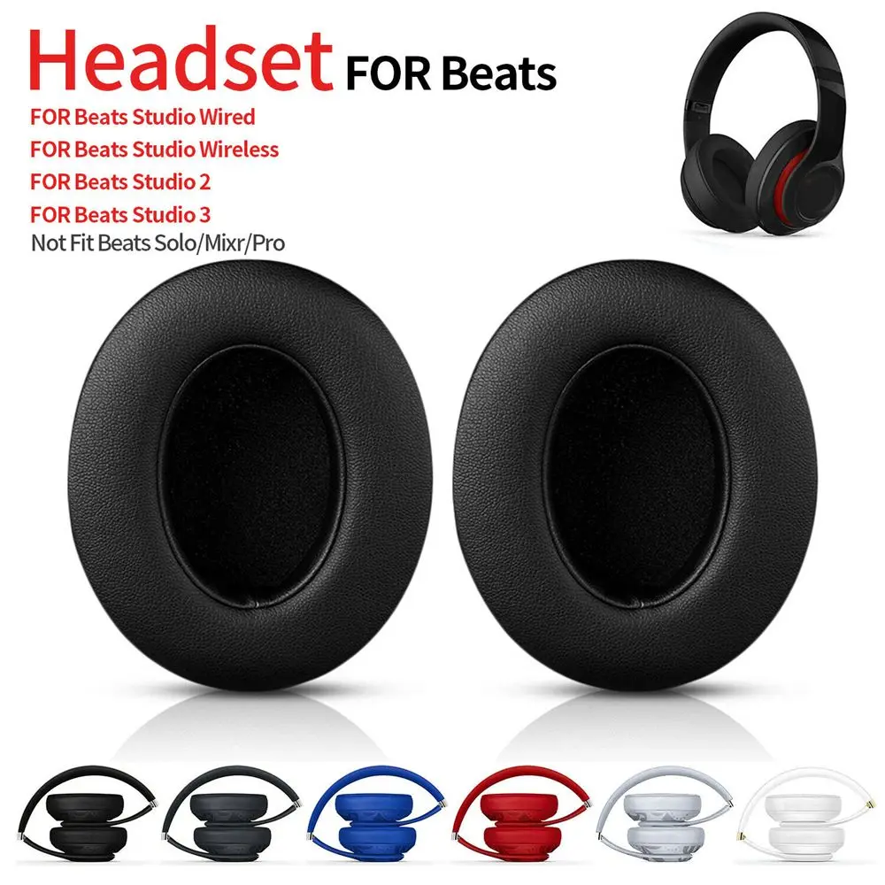 1 Pair Earmuffs Ultra-soft Sponge Cushion For Beats Studio 2 3 Replacement Ear Pads Wired Wireless Headphone Accessories