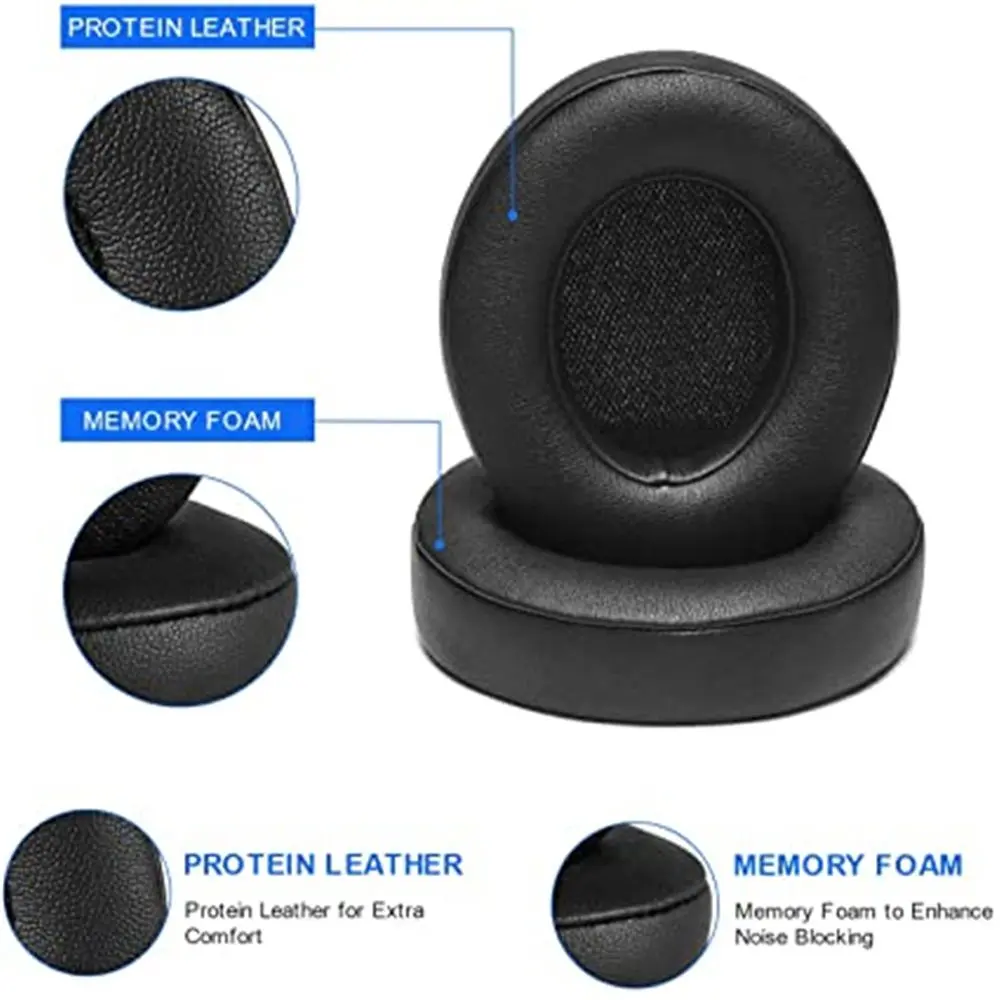 1 Pair Earmuffs Ultra-soft Sponge Cushion For Beats Studio 2 3 Replacement Ear Pads Wired Wireless Headphone Accessories