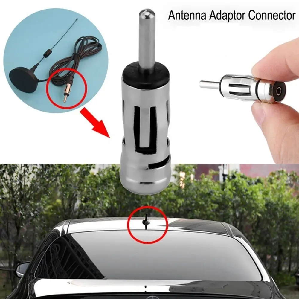 Conversion Socket Plug Parts Car Vehicle Radio Stereo ISO To Din Aerial Antenna Mast Adaptor for Car Radio Antenna Adapter