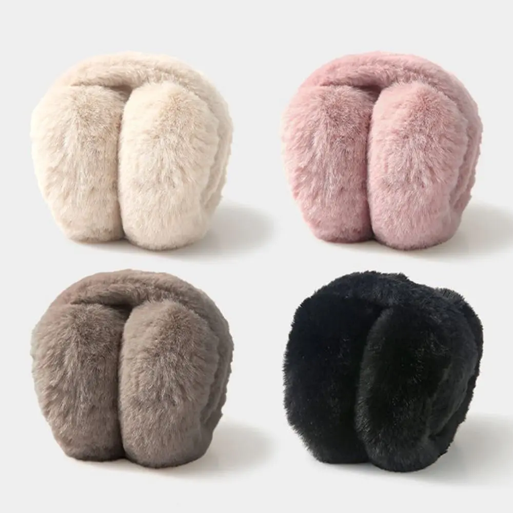 Fashion Cold Protection Earflaps Faux Fur Plush Winter Warm Earmuffs Folding Earmuffs Women's
