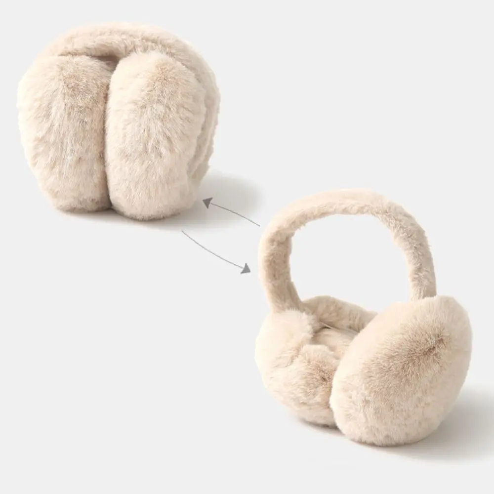 Fashion Cold Protection Earflaps Faux Fur Plush Winter Warm Earmuffs Folding Earmuffs Women's