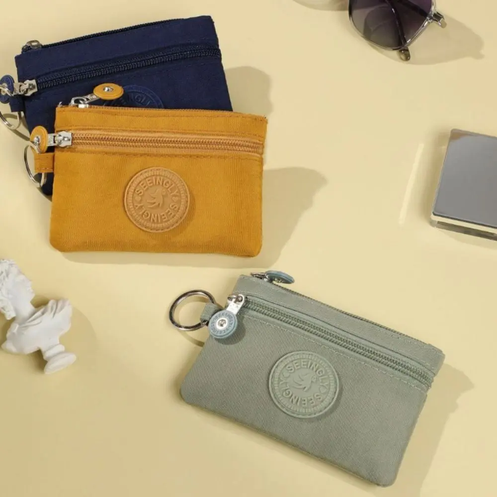 Keys Earphone Pocket Storage Bags Small Solid Canvas Coin Bags Kid's Money Coin Purse Students Bus ID Credit Card Holder