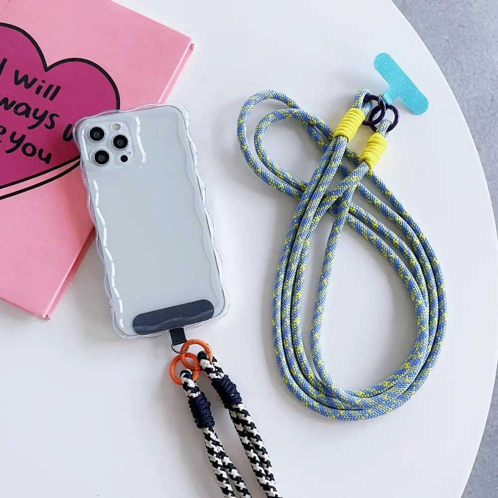 Colorful Mobile Phone Strap Lanyard Neck Rope Mobile Phone Lanyards With Patch for Cell Phone Hanging Cord Strap