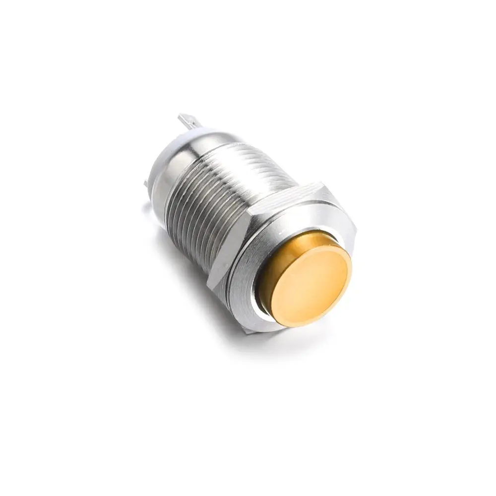 250V 12mm Waterproof Car Engine PC Power Switch Momentary Button Multicolor High Round Red Blue start Metal Push Button