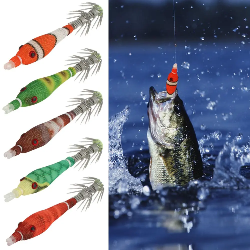 5Pcs/Pack 3.3g 60mm Soft Squid Hooks Lure Jig Micro Floating Fishhooks Artificial Squid Baits Fishing Accessories