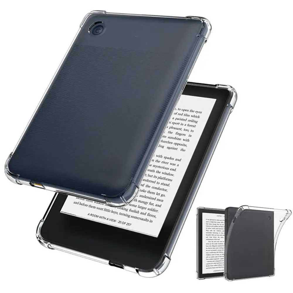 Funda Shockproof E-book Reader Case For Kobo Libra 2/Kobo Clara 2E Transparent TPU Soft Back Cover Protective Shell