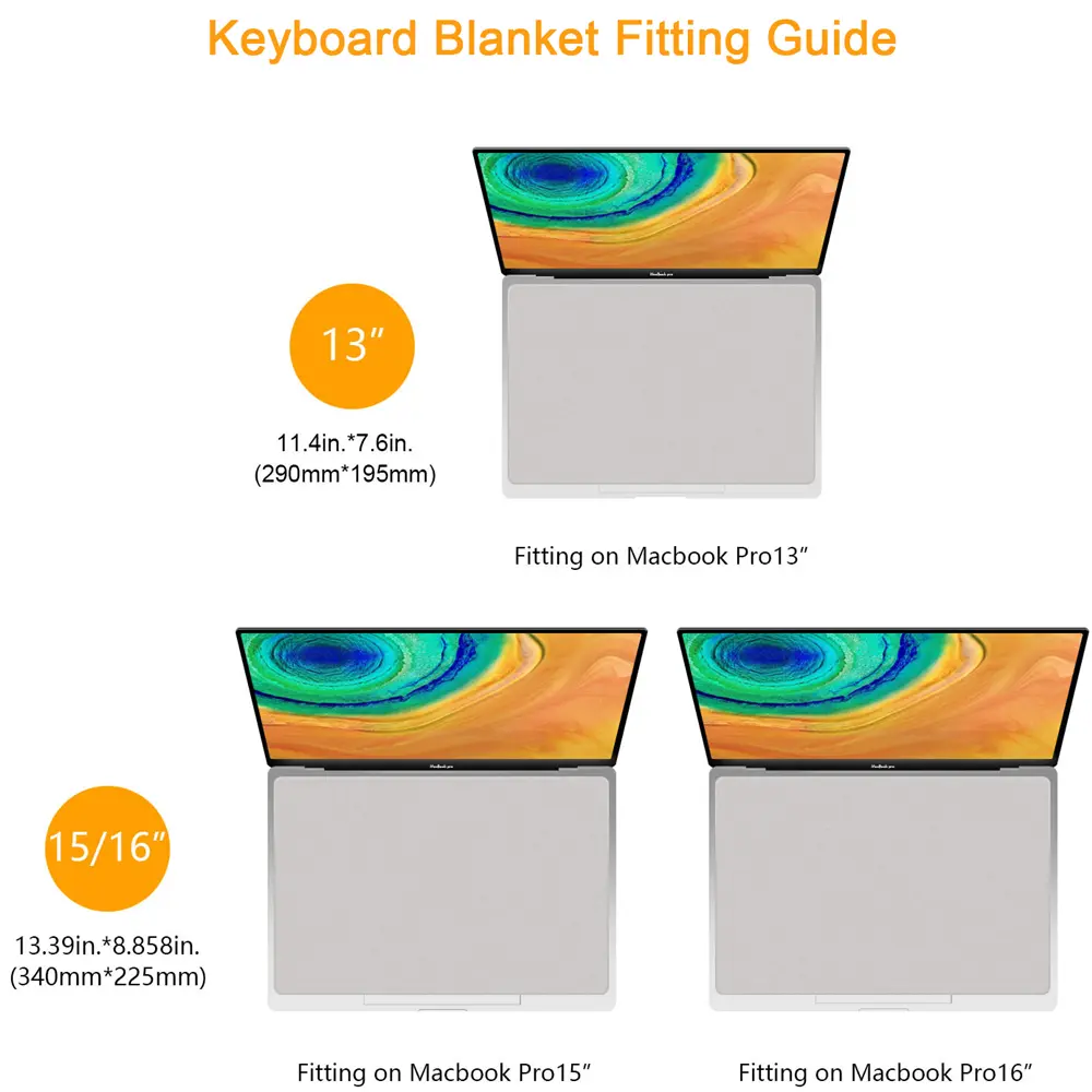 Laptop Screen Cleaning Cloth Microfiber Protective Film Notebook Palm Keyboard Blanket Cover For MacBook Pro 13/15/16 Inch